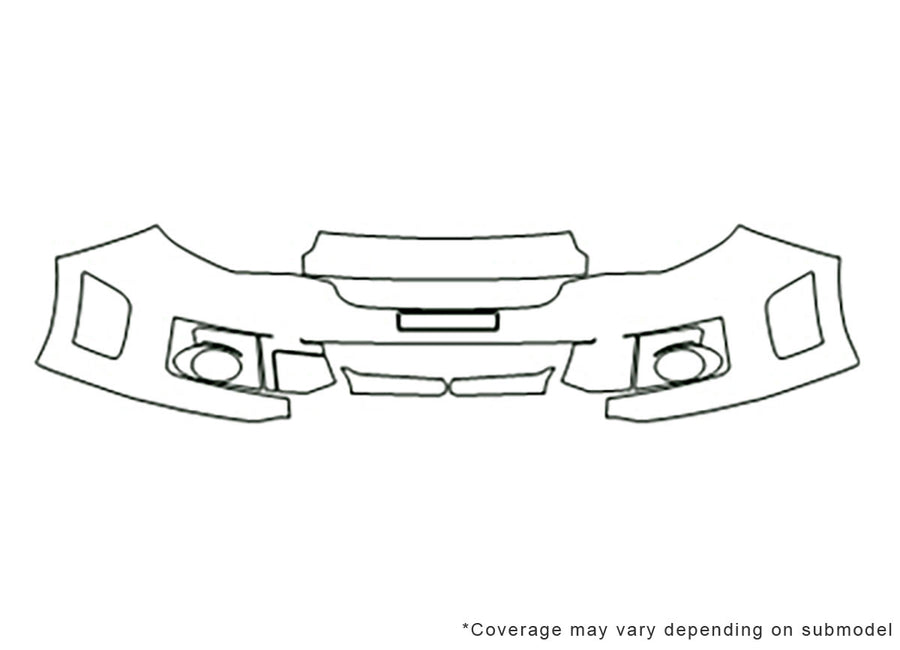 wrx Avery Dennison Clear Bra Bumper Precut PPF Diagram