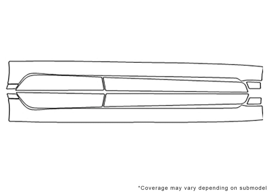wrx 3M Clear Bra Door Cup Precut PPF Diagram