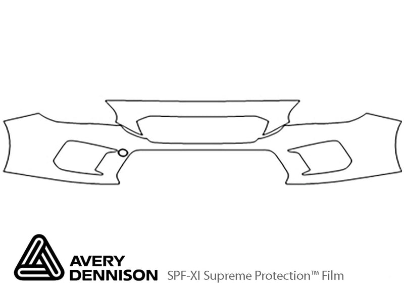 wrx Avery Dennison Clear Bra Bumper Precut PPF Diagram