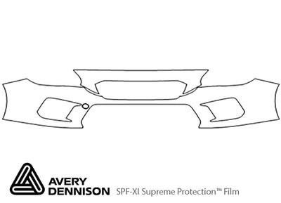 wrx Avery Dennison Clear Bra Bumper Precut PPF Diagram