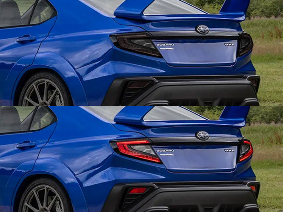 wrx Before and After Smoked Taillights