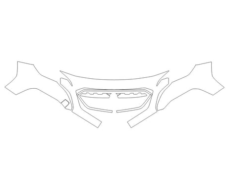 wrx Avery Dennison Clear Bra Bumper Precut PPF Diagram