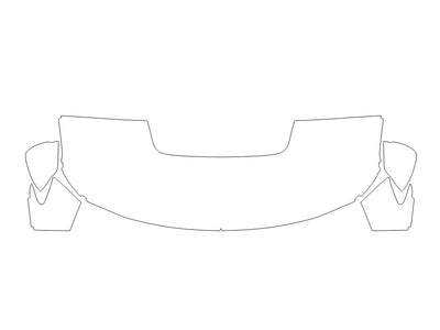 wrx 3M Clear Bra Hood Precut PPF Diagram