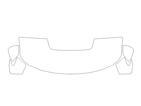 wrx 3M Clear Bra Hood Precut PPF Diagram