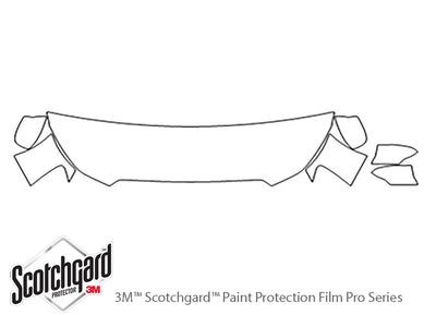 xv crosstrek 3M Clear Bra Hood Precut PPF Diagram