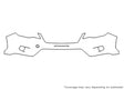 xv crosstrek Avery Dennison Clear Bra Bumper Precut PPF Diagram