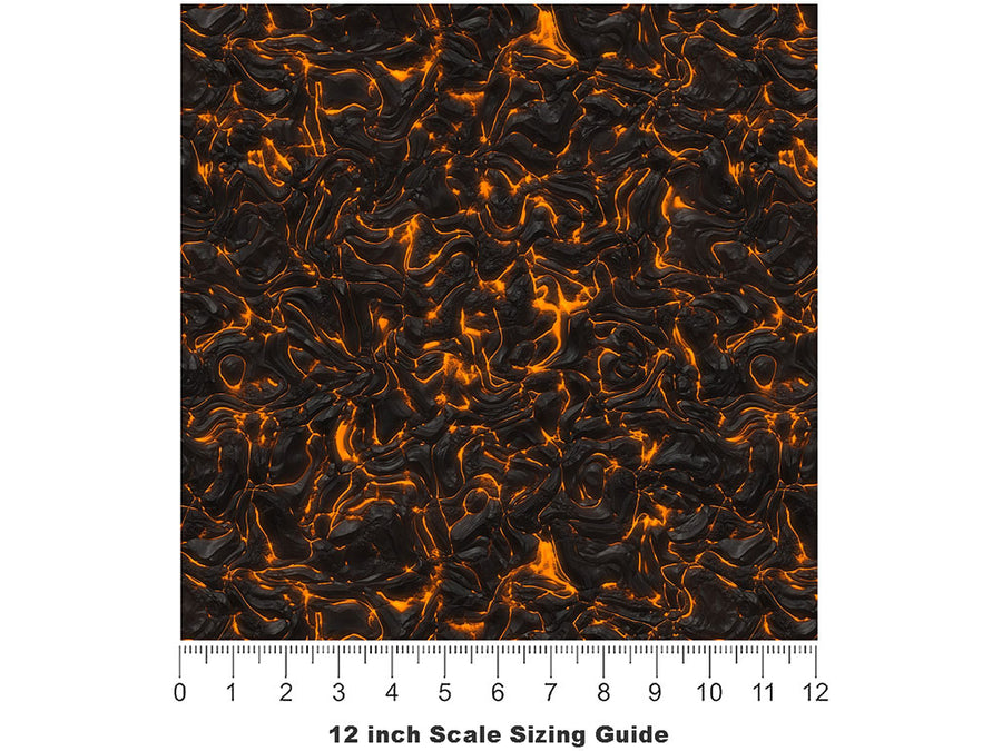 Subduction Zones Lava Vinyl Film Pattern Size 12 inch Scale~Rwraps Subduction Zones Lava Sizing Chart~2