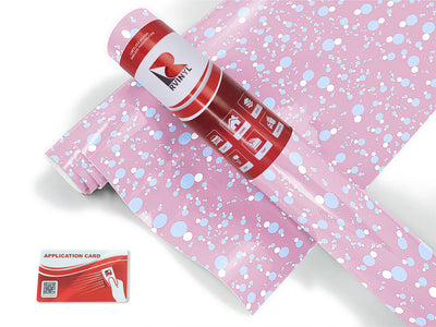subtle blues polka dot Craft Vinyl Roll