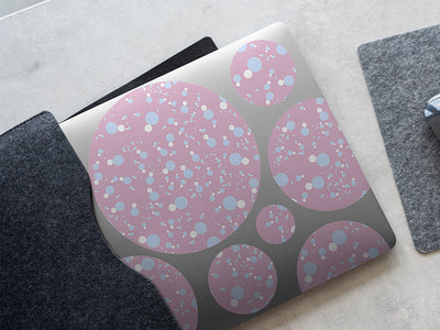 subtle blues polka dot DIY Laptop Stickers