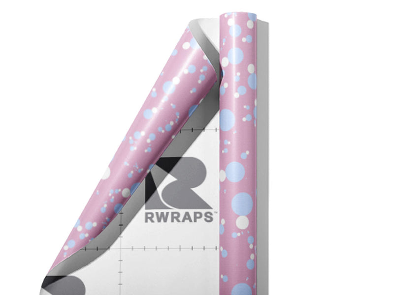 Subtle Blues Polka Dot Wrap Film Sheets~Rwraps Series 914 Subtle Blues Polka Dot Scrolled Sheet~3