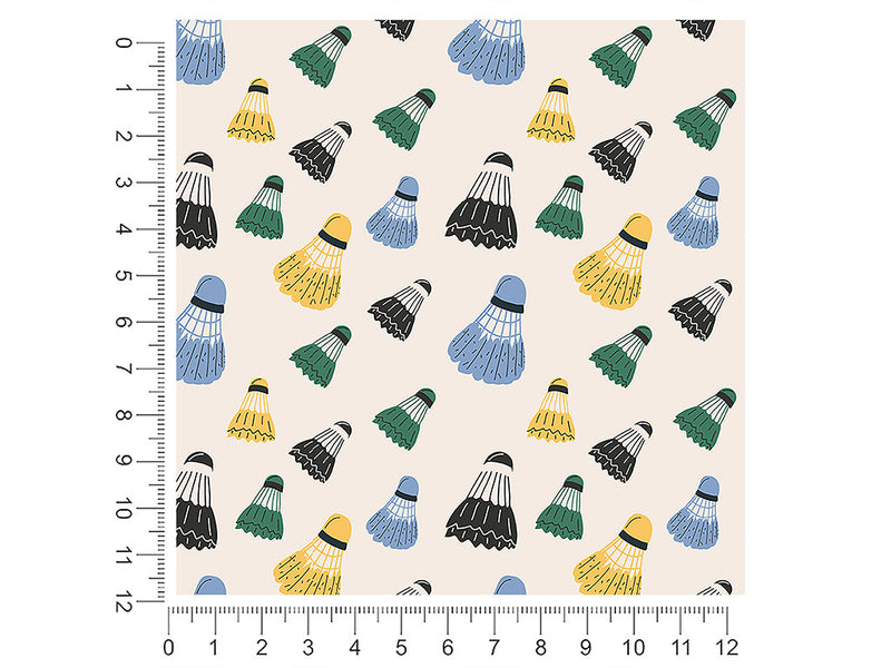 subtle shuttlecocks sport 1ft x 1ft Craft Sheets