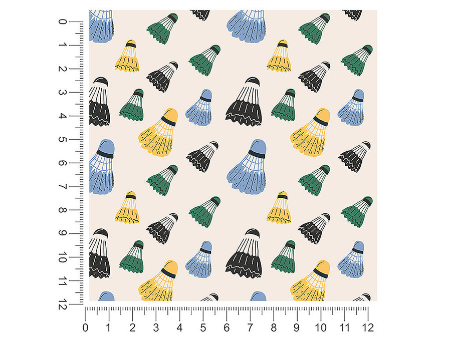 subtle shuttlecocks sport 1ft x 1ft Craft Sheets