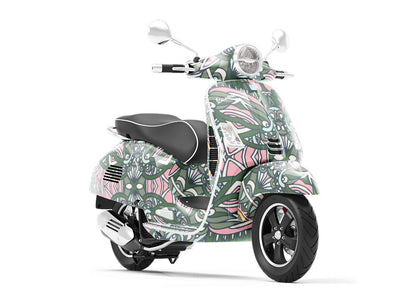 Subtle Sunshine Mandala Vespa Scooter Wrap Film