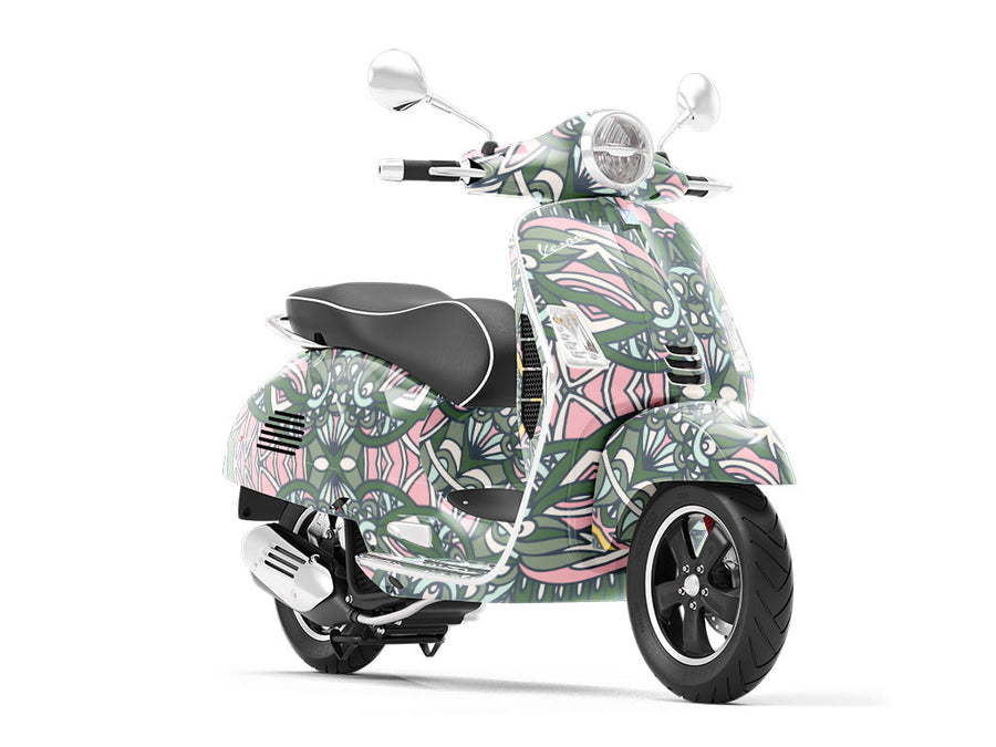 Subtle Sunshine Mandala Vespa Scooter Wrap Film