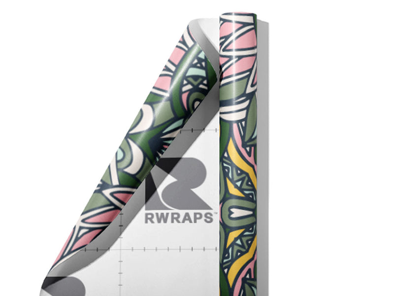 Subtle Sunshine Mandala Wrap Film Sheets~Rwraps Series 914 Subtle Sunshine Mandala Scrolled Sheet~3