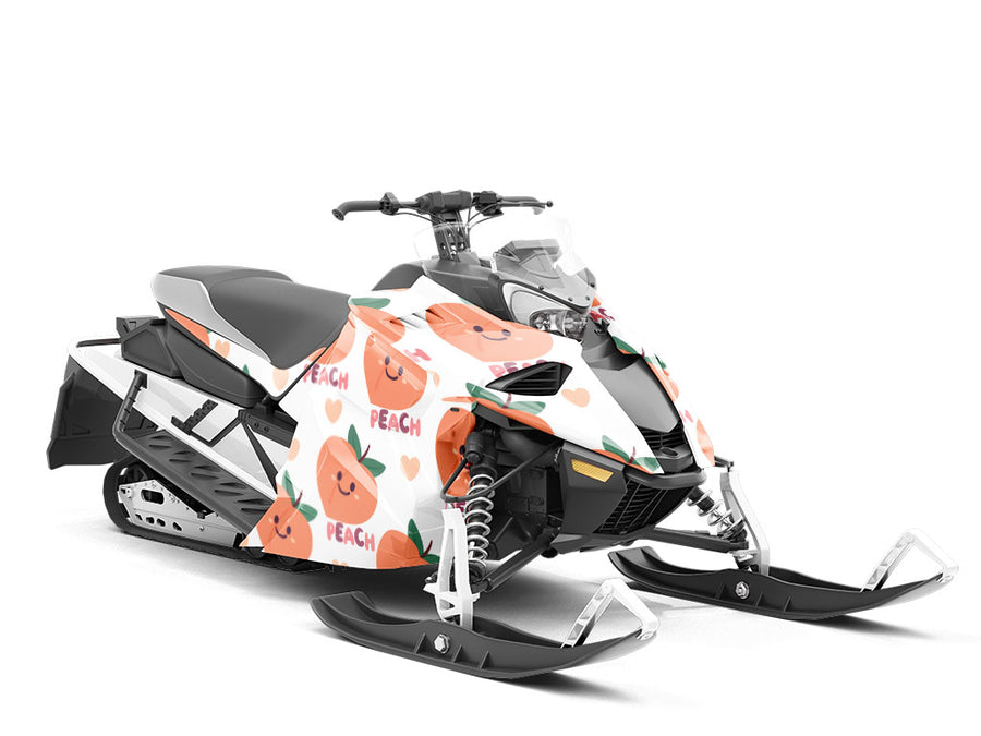 Such a Peach Fruit Custom Wrapped Snowmobile