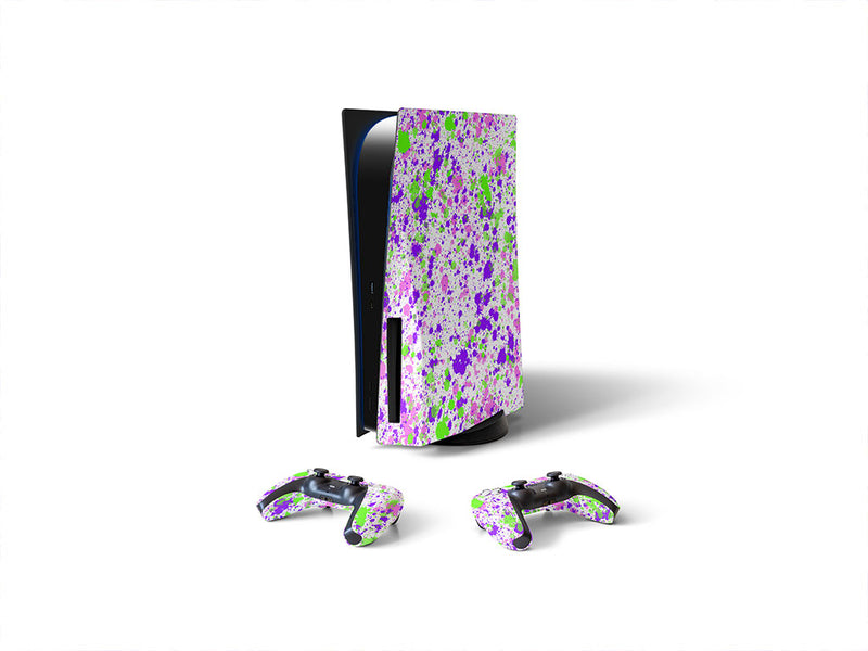 such fun paint splatter Sony PS5 DIY Skin