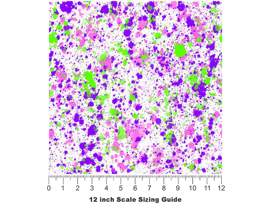Such Fun Paint Splatter Vinyl Film Pattern Size 12 inch Scale~Rwraps Such Fun Paint Splatter Sizing Chart~2