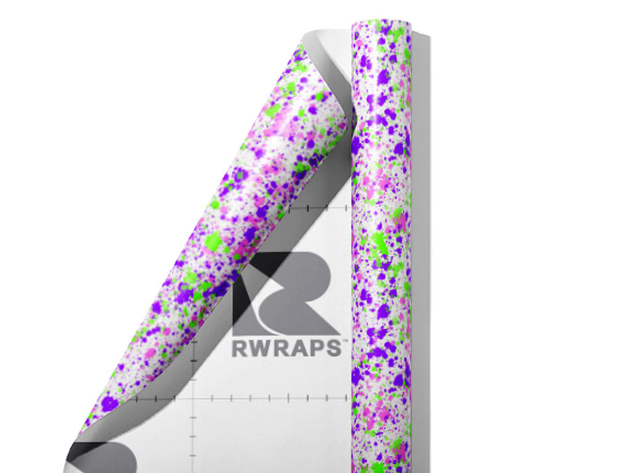 Such Fun Paint Splatter Wrap Film Sheets~Rwraps Series 914 Such Fun Paint Splatter Scrolled Sheet~3