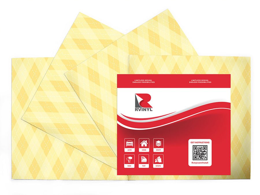 sugar cookie argyle Craft Vinyl Sheet Pack