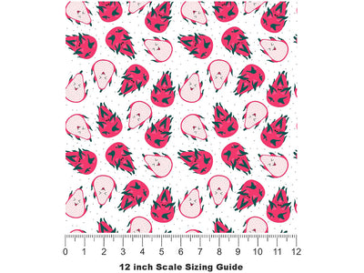 Sugar Dragons Fruit Vinyl Film Pattern Size 12 inch Scale~Rwraps Sugar Dragons Fruit Sizing Chart~2