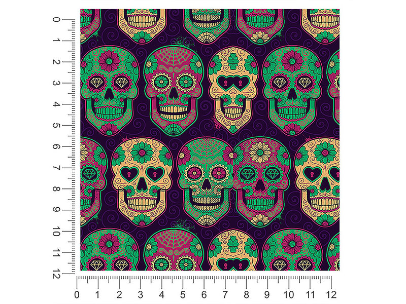 sugar skull skull and bones 1ft x 1ft Craft Sheets