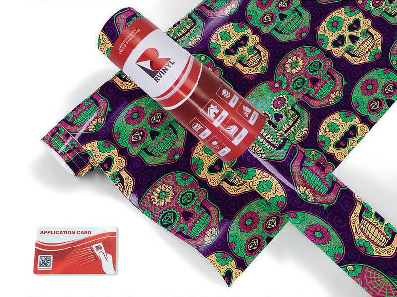sugar skull skull and bones Craft Vinyl Roll