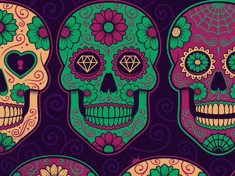 Sugar Skull Halloween Vinyl Wrap Pattern~Rwraps Series 914 Digitally Printed Vinyl Wrap~0