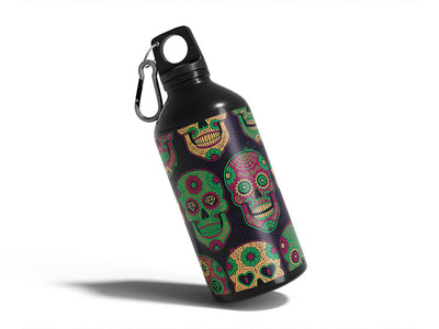 sugar skull skull and bones Water Bottle DIY Stickers