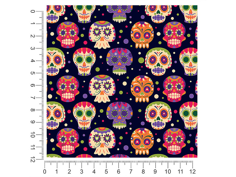 sugar skulls day of the dead 1ft x 1ft Craft Sheets