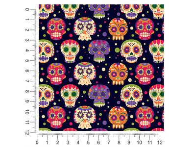 sugar skulls day of the dead 1ft x 1ft Craft Sheets