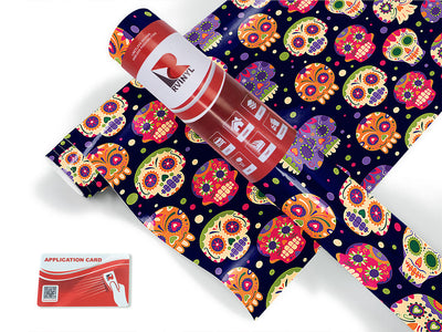 sugar skulls day of the dead Craft Vinyl Roll