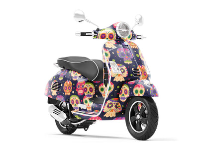 Sugar Skulls Day of the Dead Vespa Scooter Wrap Film