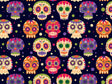 Sugar Skulls Day of the Dead Vinyl Wrap Pattern~Rwraps Series 914 Digitally Printed Vinyl Wrap~0