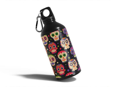 sugar skulls day of the dead Water Bottle DIY Stickers