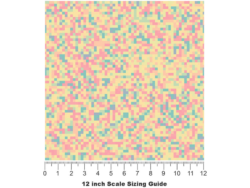 Sugary Sweets Pixel Vinyl Film Pattern Size 12 inch Scale~Rwraps Sugary Sweets Pixel Sizing Chart~2