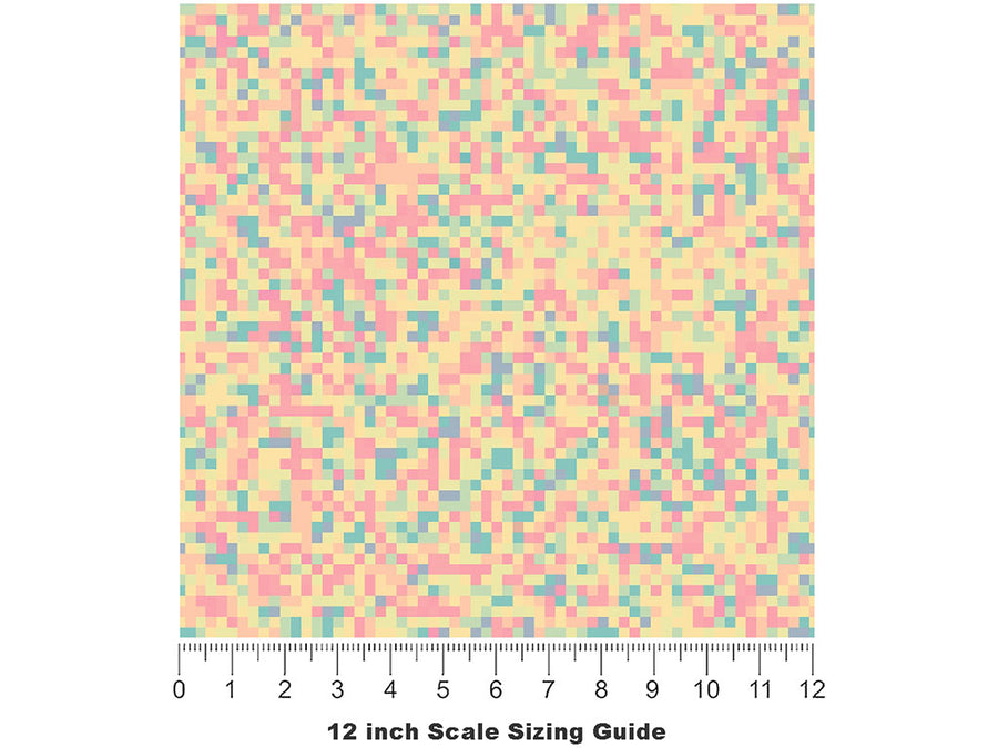 Sugary Sweets Pixel Vinyl Film Pattern Size 12 inch Scale~Rwraps Sugary Sweets Pixel Sizing Chart~2