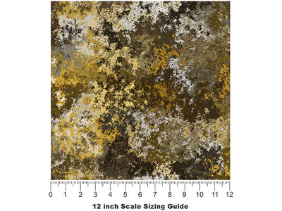 Sulfur Patina Rust Vinyl Film Pattern Size 12 inch Scale~Rwraps Sulfur Patina Rust Sizing Chart~3