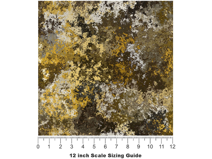 Sulfur Patina Rust Vinyl Film Pattern Size 12 inch Scale~Rwraps Sulfur Patina Rust Sizing Chart~3