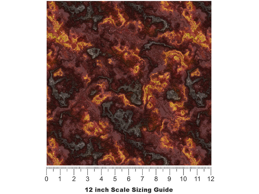 Sulfuric Plumes Lava Vinyl Film Pattern Size 12 inch Scale~Rwraps Sulfuric Plumes Lava Sizing Chart~2