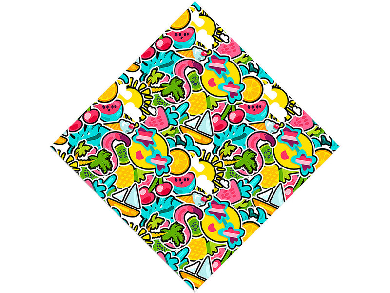 Summer Break Sticker Bomb Vinyl Wrap Pattern