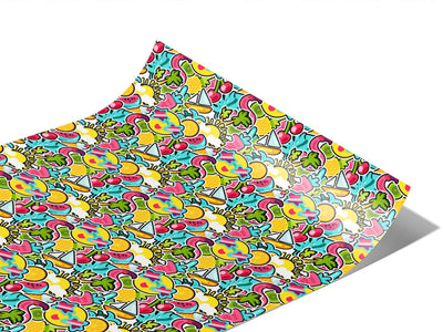 Summer Break Sticker Bomb Vinyl Wraps~Rwraps Series 914 Digitally Printed Vinyl Wrap~1