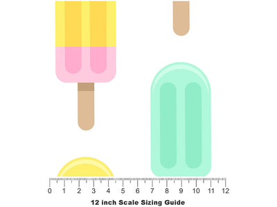 Summer Chill Summertime Vinyl Film Pattern Size 12 inch Scale~Rwraps Summer Chill Summertime Sizing Chart~2