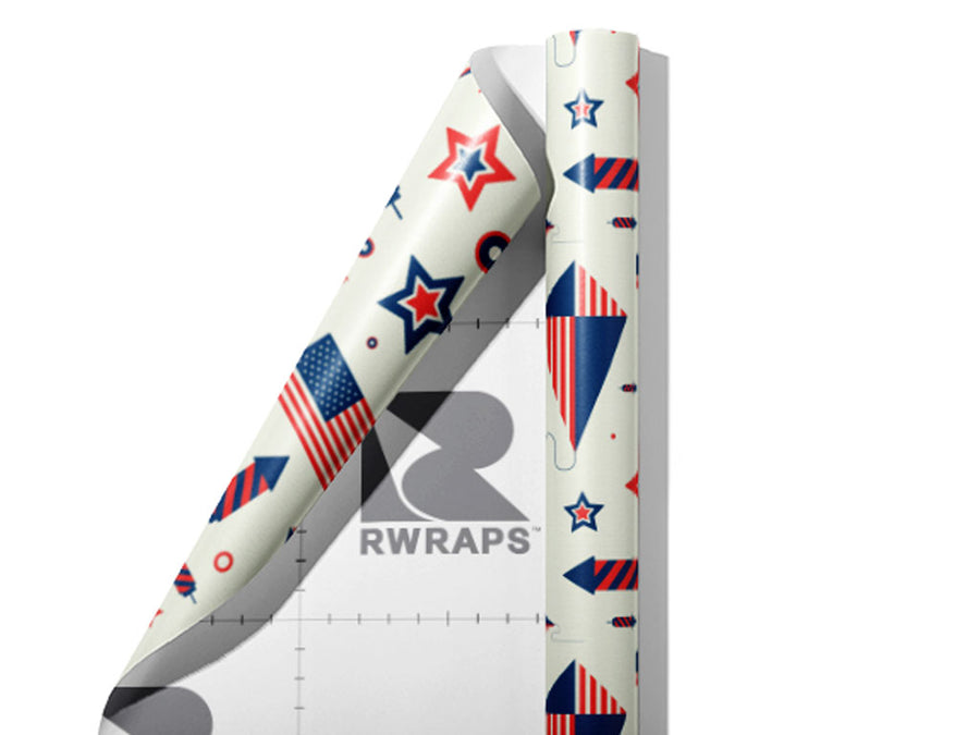 Summer Day Americana Wrap Film Sheets~Rwraps Series 914 Summer Day Americana Scrolled Sheet~4