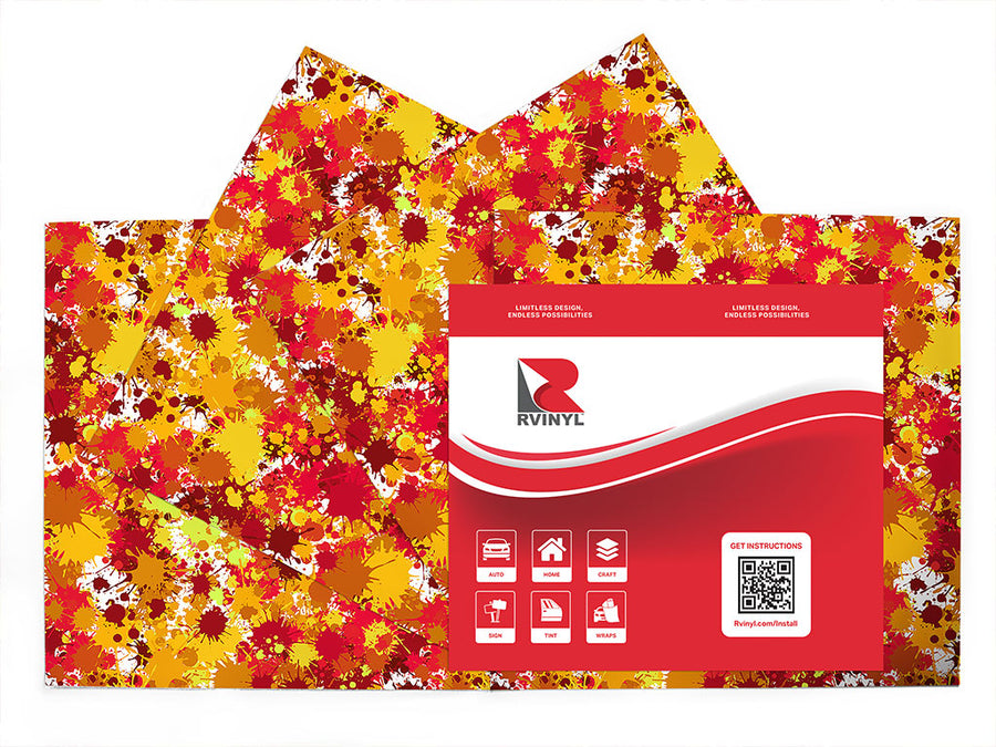 summer ends paint splatter Craft Vinyl Sheet Pack