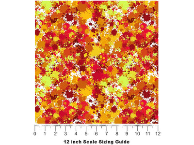 Summer Ends Paint Splatter Vinyl Film Pattern Size 12 inch Scale~Rwraps Summer Ends Paint Splatter Sizing Chart~2