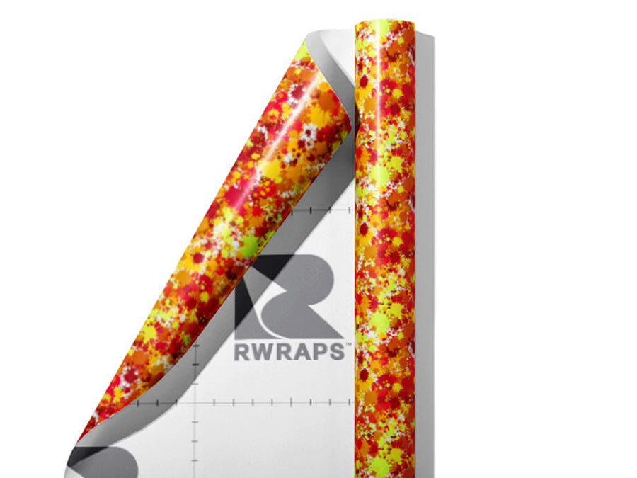 Summer Ends Paint Splatter Wrap Film Sheets~Rwraps Series 914 Summer Ends Paint Splatter Scrolled Sheet~3