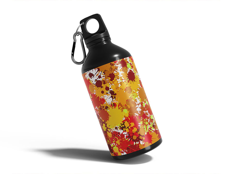 summer ends paint splatter Water Bottle DIY Stickers