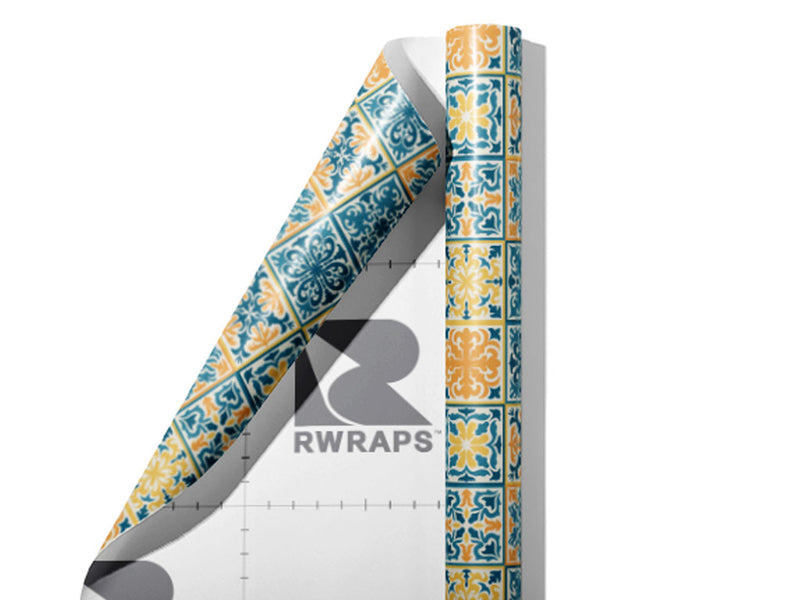 Summer Tile Wrap Film Sheets~Rwraps Series 914 Summer Tile Scrolled Sheet~4