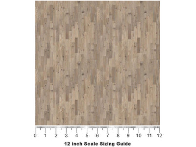 Sunbleached  Wooden Parquet Vinyl Film Pattern Size 12 inch Scale~Rwraps Sunbleached  Wooden Parquet Sizing Chart~3